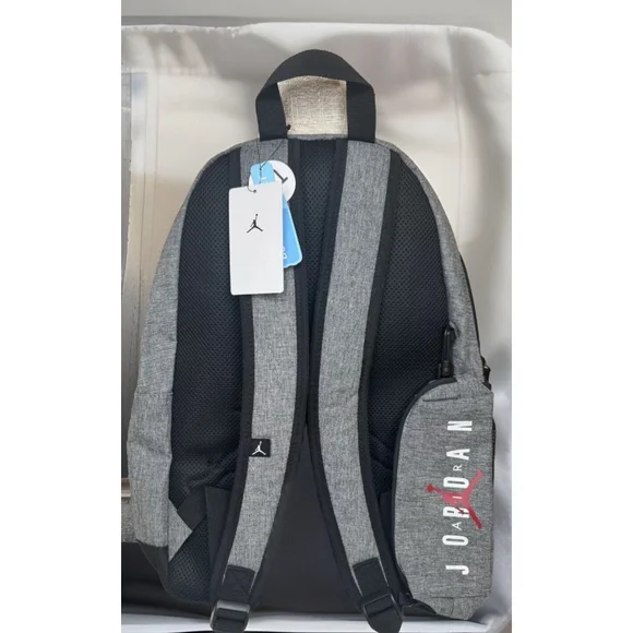 JORDAN AIR JUMPMAN BACKPACK AND PENCIL CASE - CARBON HEATHER - 2 PC SET - NWT - Picture 7 of 7